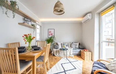 Część wypoczynkowa w obiekcie NiceOne Apartment Number 1 - W samym Centrum! Widok na deptak, AC