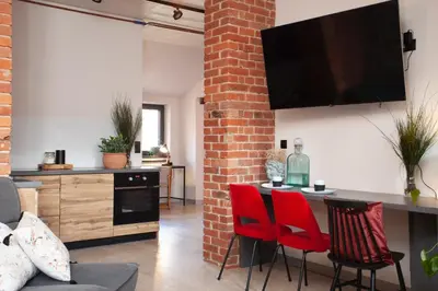 Telewizja i/lub zestaw kina domowego w obiekcie Apartament 