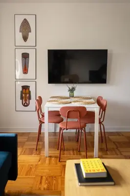 Telewizja i/lub zestaw kina domowego w obiekcie Zakątek Kudowa Rodzinny