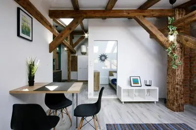 Część wypoczynkowa w obiekcie Apartamenty na Starym Mieście