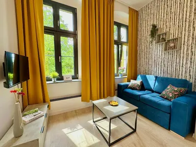 Część wypoczynkowa w obiekcie Loft Apartments Gliwice