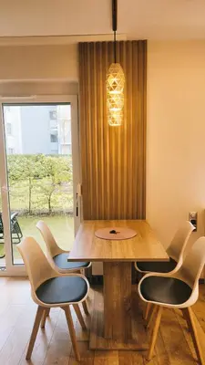 Część wypoczynkowa w obiekcie Green Terrace Big Family Apartment