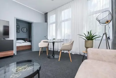 Telewizja i/lub zestaw kina domowego w obiekcie Apartamenty Zabrska 45
