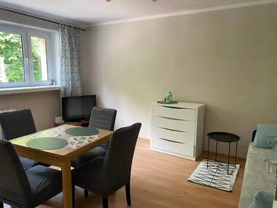 Część wypoczynkowa w obiekcie Apartament w Zdroju