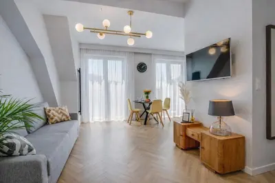 Telewizja i/lub zestaw kina domowego w obiekcie Apartament Bulwar Staromiejski, Old Town, Free Parking,