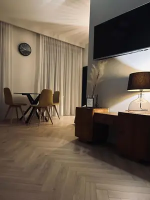 Część wypoczynkowa w obiekcie Apartament Bulwar Staromiejski, Old Town, Free Parking,