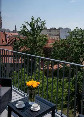 Balkon lub taras w obiekcie Apartament Bulwar Staromiejski, Old Town, Free Parking,