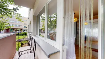 Balkon lub taras w obiekcie Kotlarska 7 TectumApartments